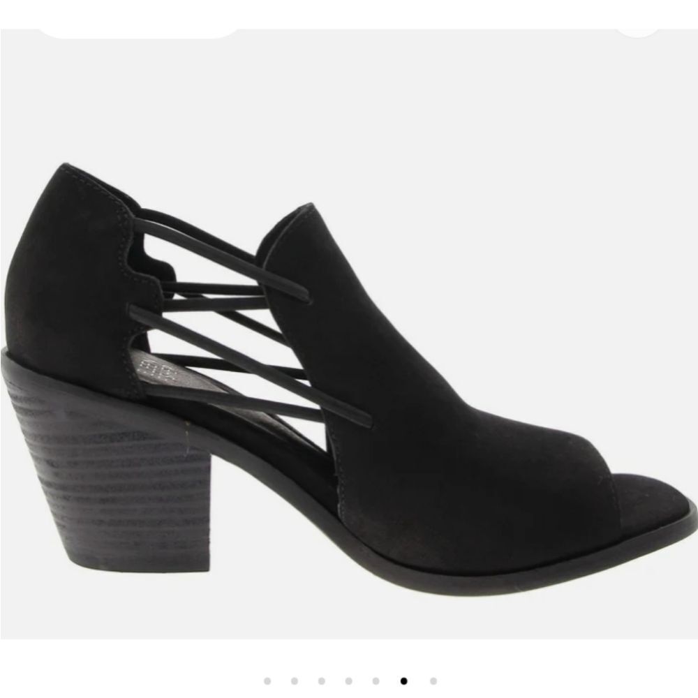 Eileen Fisher Vero Couio Alfie Nubuck Suede Block Heels In Black Size 11 Nwt